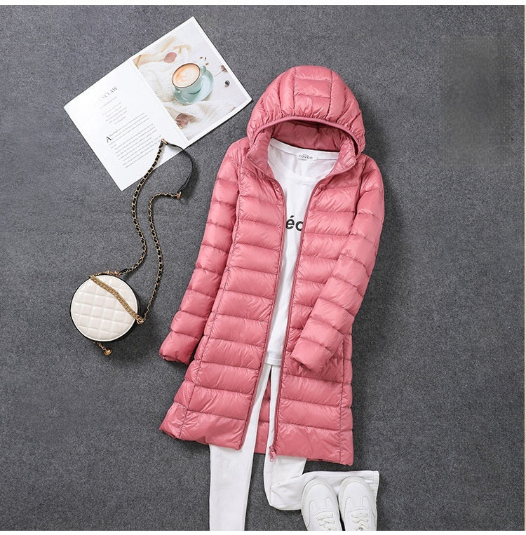 Manteau Long Léger en Duvet pour Femme