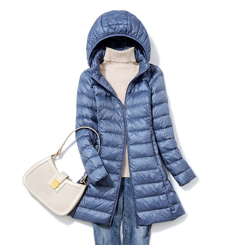 Manteau Long Léger en Duvet pour Femme