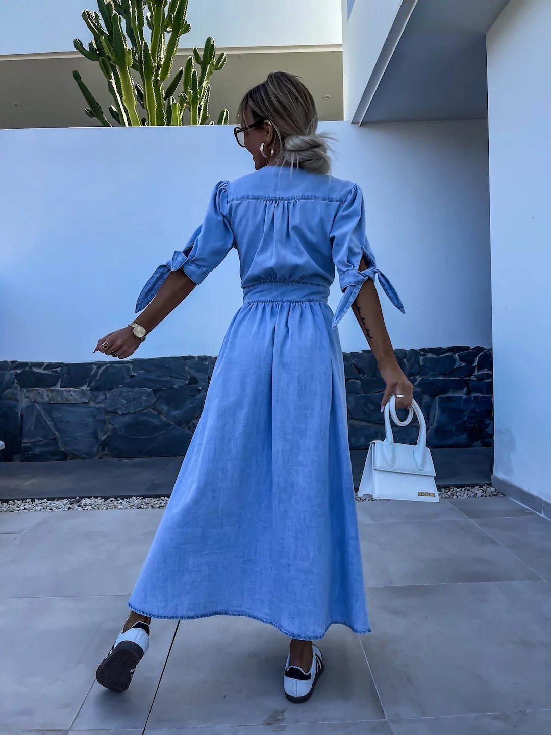 Robe en Jean Col V Sexy & Tendance