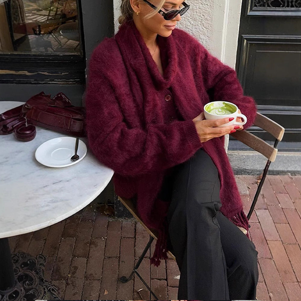 Pull Midi à Boutonnage Unique