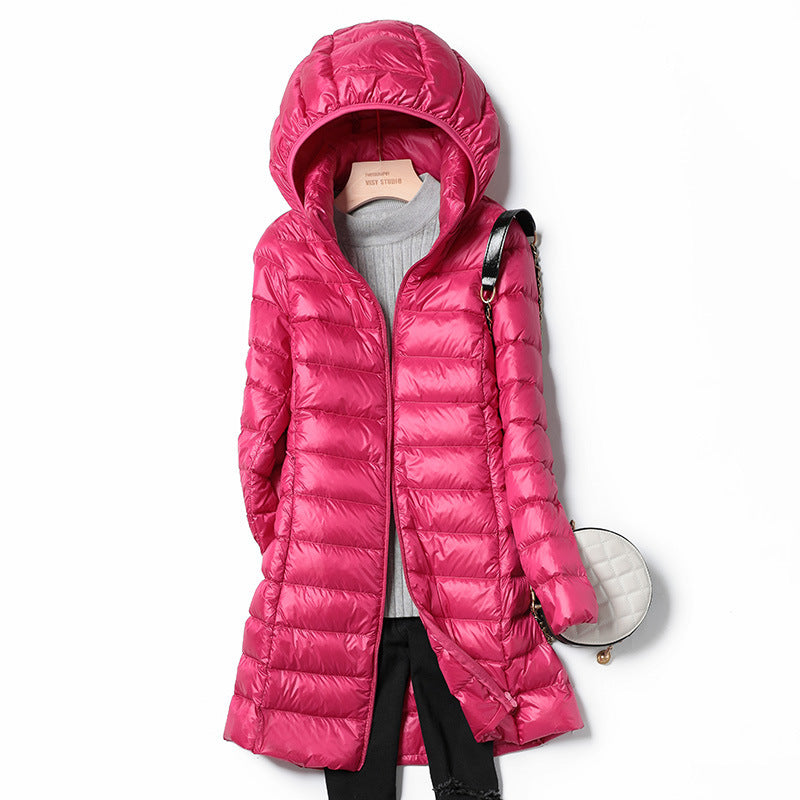 Manteau Long Léger en Duvet pour Femme