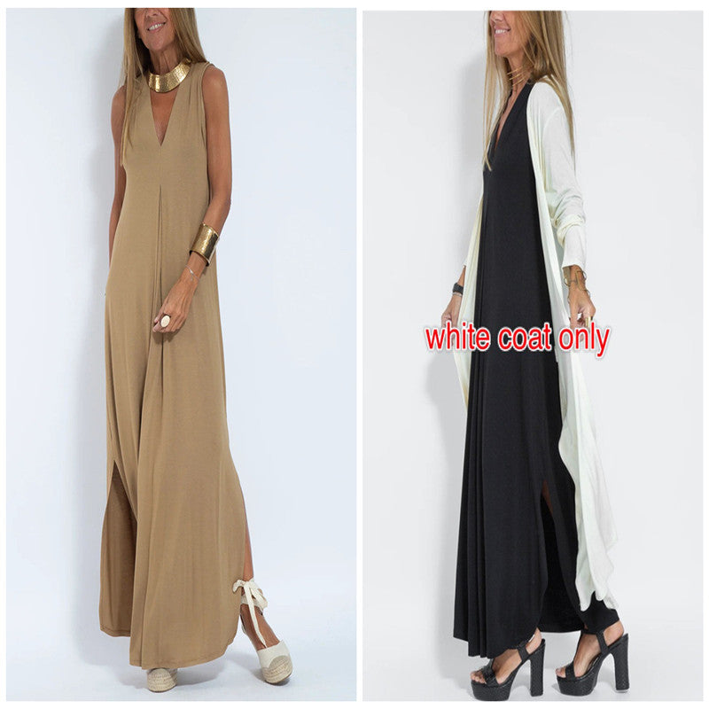 Robe Élégante Longue Sans Manches