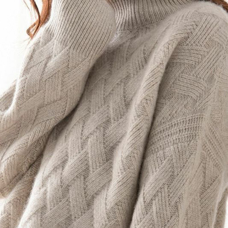 Pull Col Roulé Épais en Maille