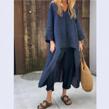 Ensemble Loose Col V avec Poches