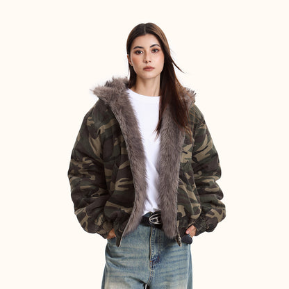 Veste Camouflage à Capuche – Confort et Style