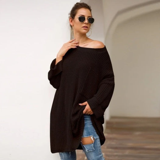 Pull Tricolore Mi-Long en Maille