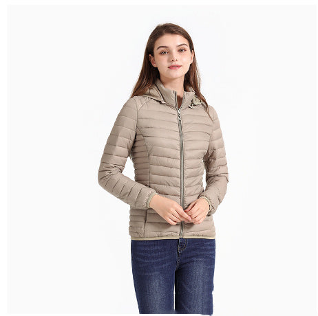 Veste Courte Légère à Capuche Détachable