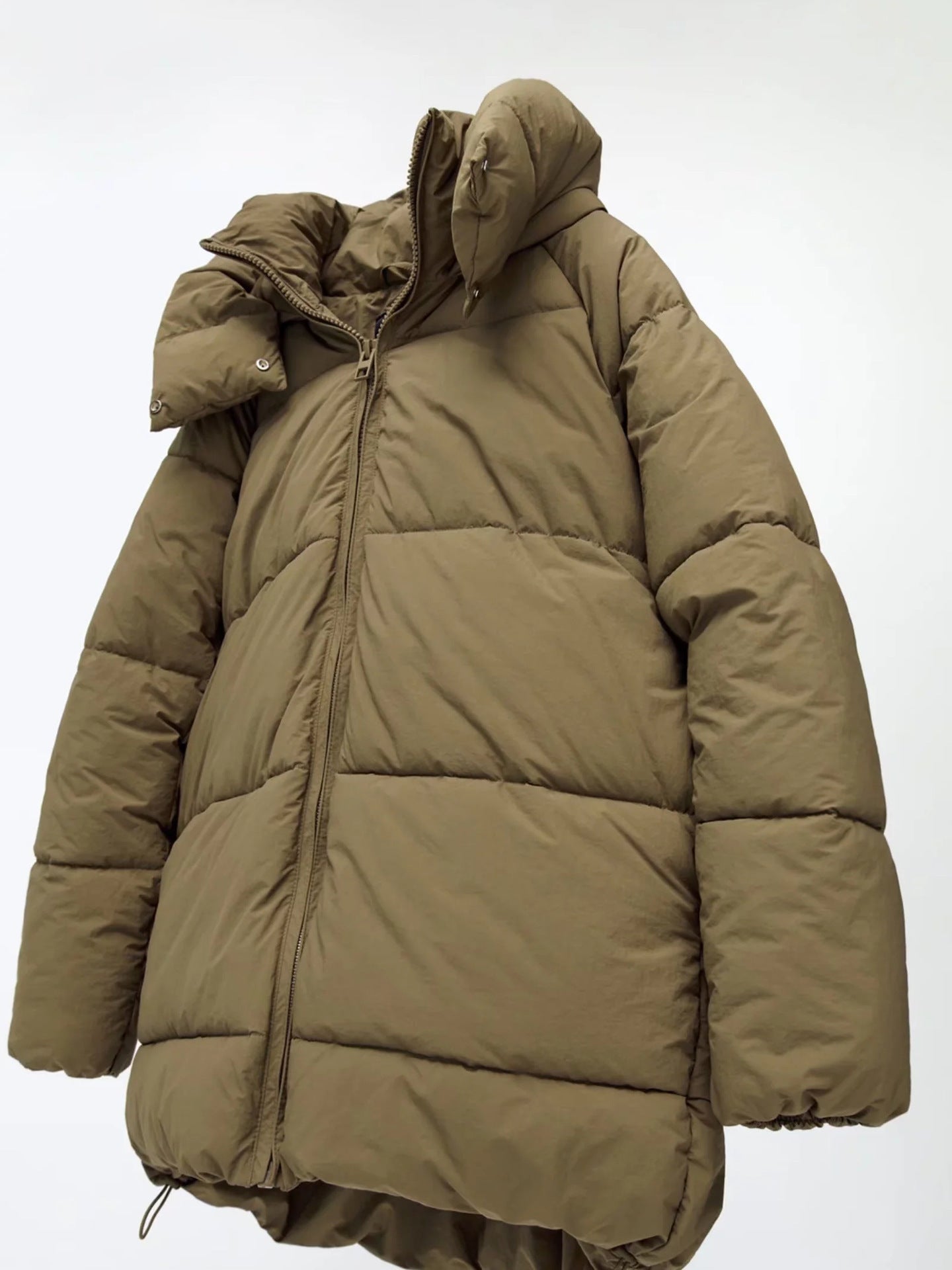 Veste Matelassée Simple à Capuche Style Européen et Américain