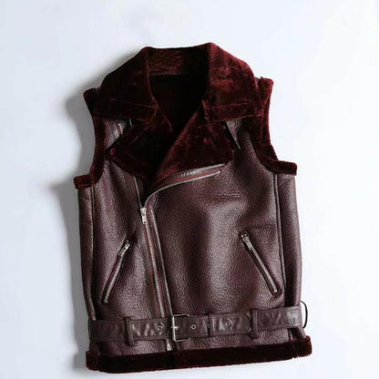 Veste Courte Épaissie avec Col en Fourrure