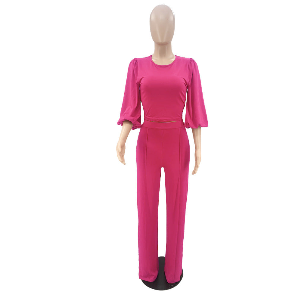 Ensemble Chic à Manches Lanternes