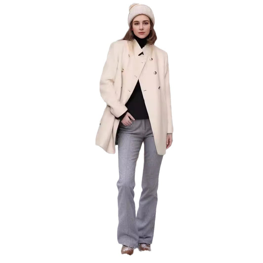 Manteau en laine élégant et ajusté pour femme