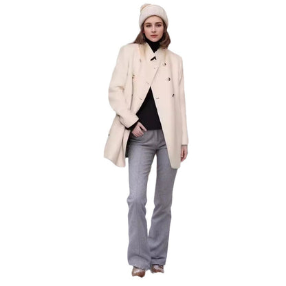 Manteau en laine élégant et ajusté pour femme