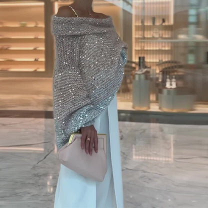 Cardigan en Maille avec Sequin