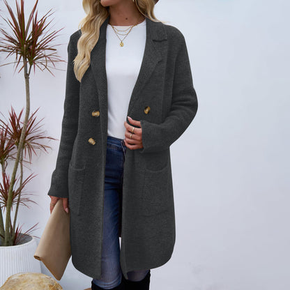 Manteau Veste Mi-Long en Laine