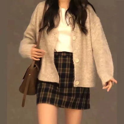 Pull Court à Manches Longues Rétro Unisexe