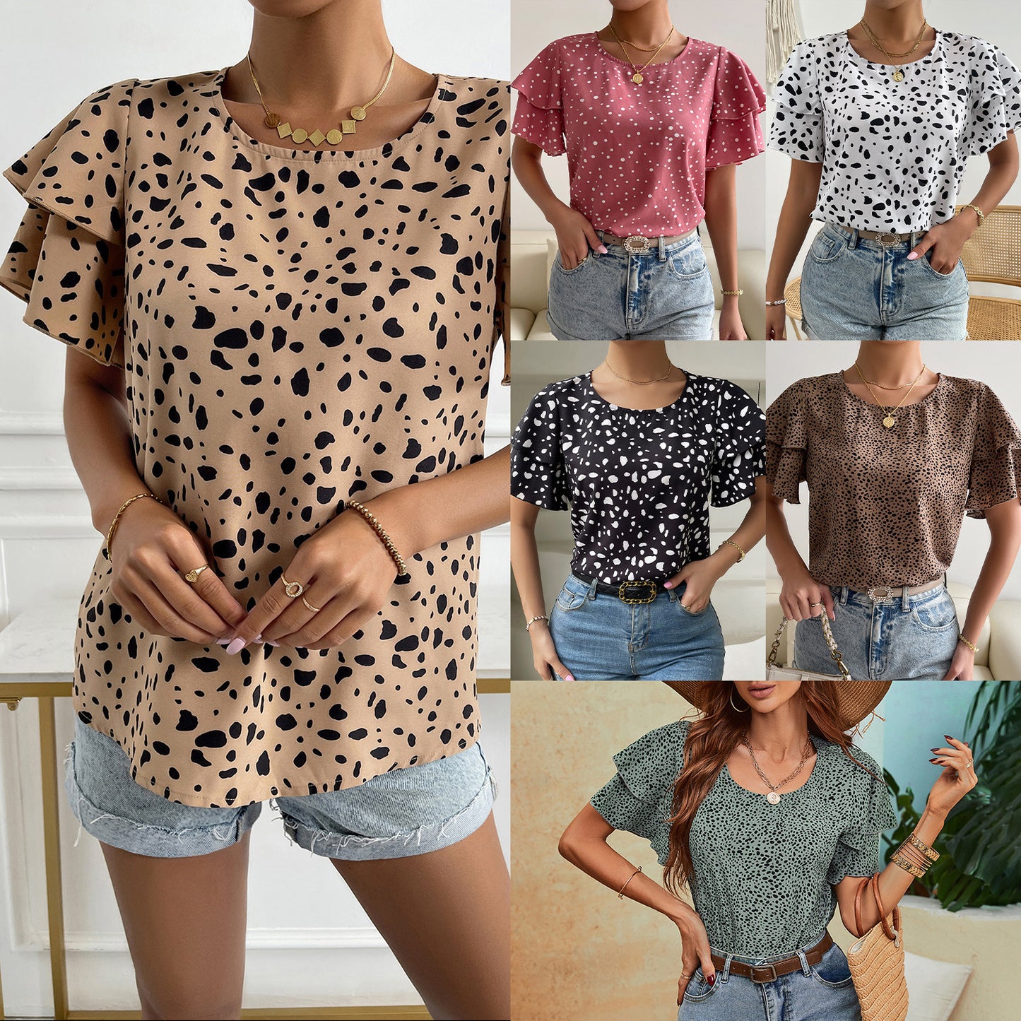 Top à Pois – Élégance Décontractée