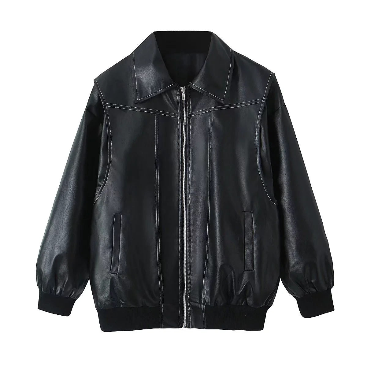 Veste Zippée Style Biker – Élégance et Audace