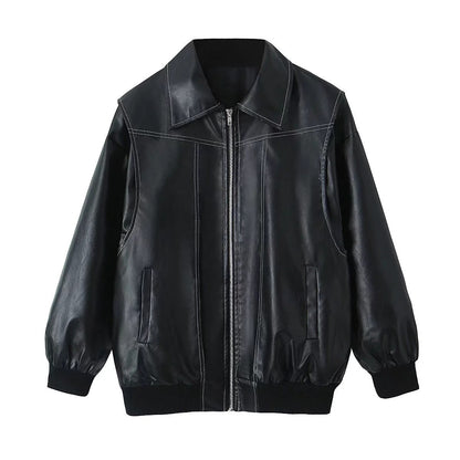 Veste Zippée Style Biker – Élégance et Audace