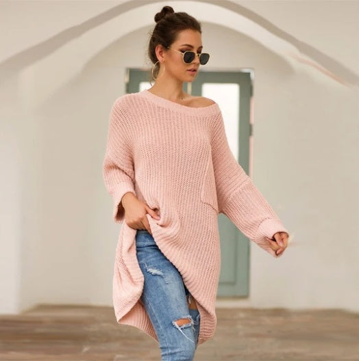 Pull Tricolore Mi-Long en Maille