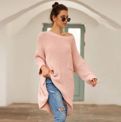 Pull Tricolore Mi-Long en Maille