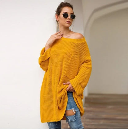 Pull Tricolore Mi-Long en Maille