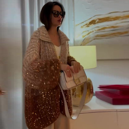 Cardigan en Maille avec Sequin