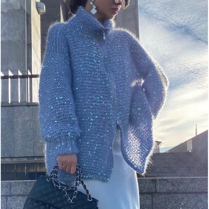 Cardigan en Maille avec Sequin
