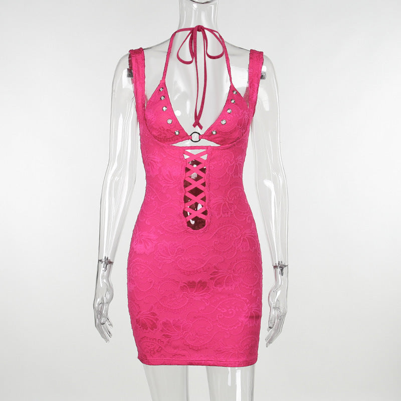 Jupe Imprimée à Col Halter