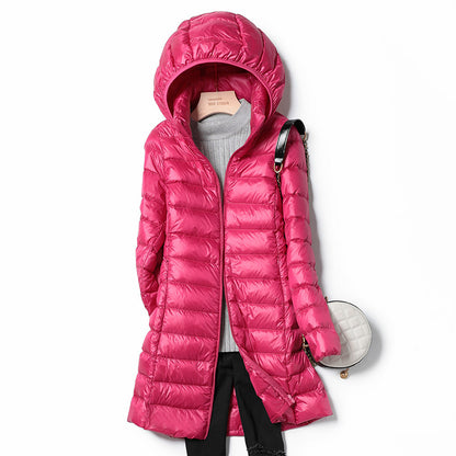Manteau Long Léger en Duvet pour Femme