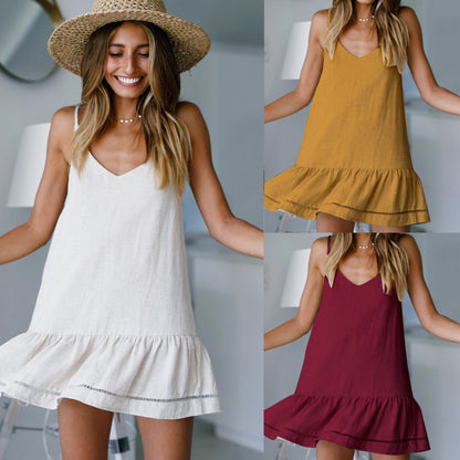 Robe découpée avec ourle