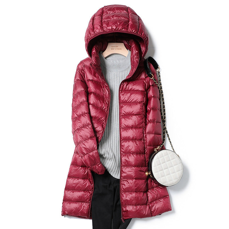 Manteau Long Léger en Duvet pour Femme