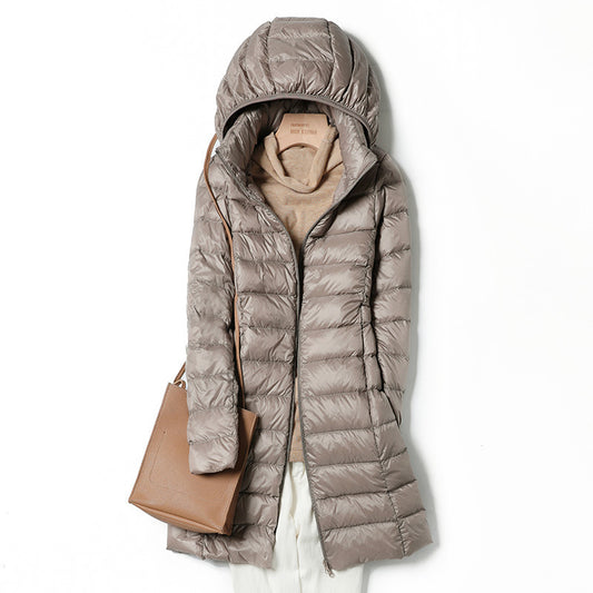 Manteau Long Léger en Duvet pour Femme