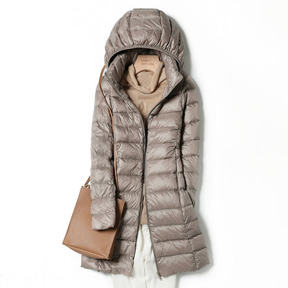 Manteau Long Léger en Duvet pour Femme