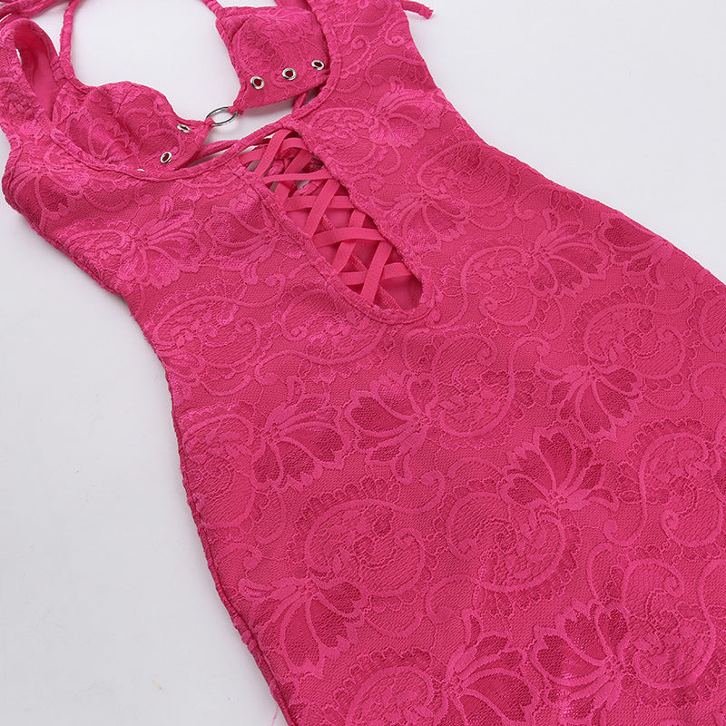 Jupe Imprimée à Col Halter