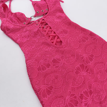 Jupe Imprimée à Col Halter