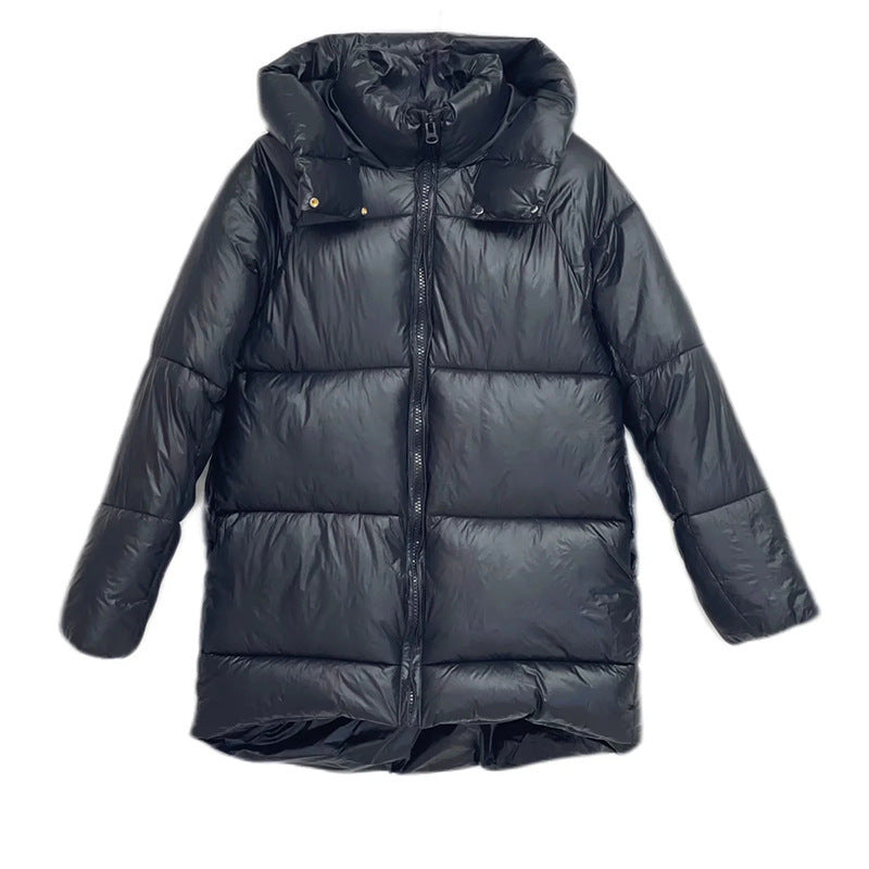 Veste Matelassée Simple à Capuche Style Européen et Américain
