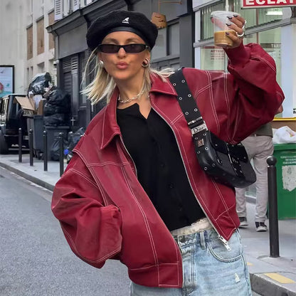 Veste Zippée Style Biker – Élégance et Audace