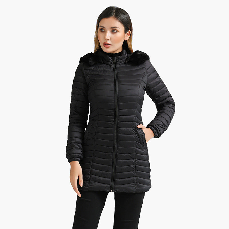 Parka Longue d'Hiver Ultra-légère Matelassée Femme