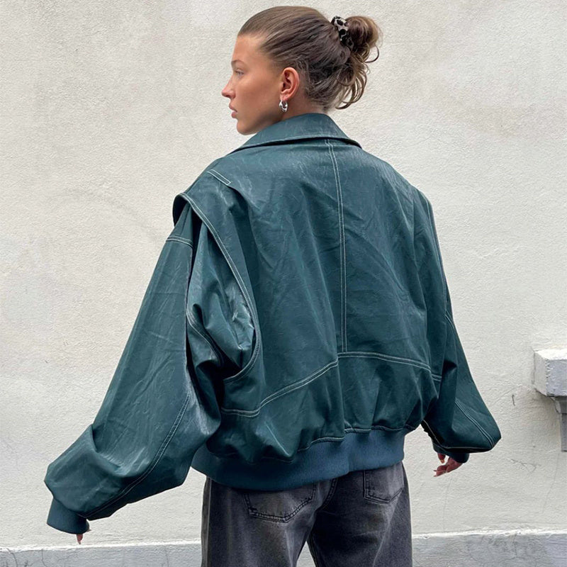 Veste Zippée Style Biker – Élégance et Audace