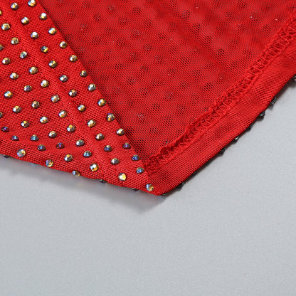 Robe Slim à Strass Élégante pour Femme