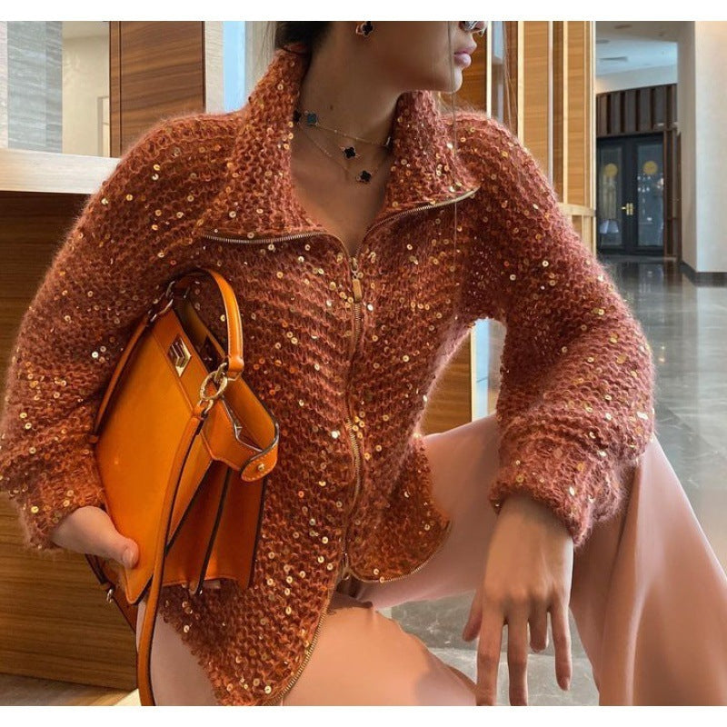 Cardigan en Maille avec Sequin