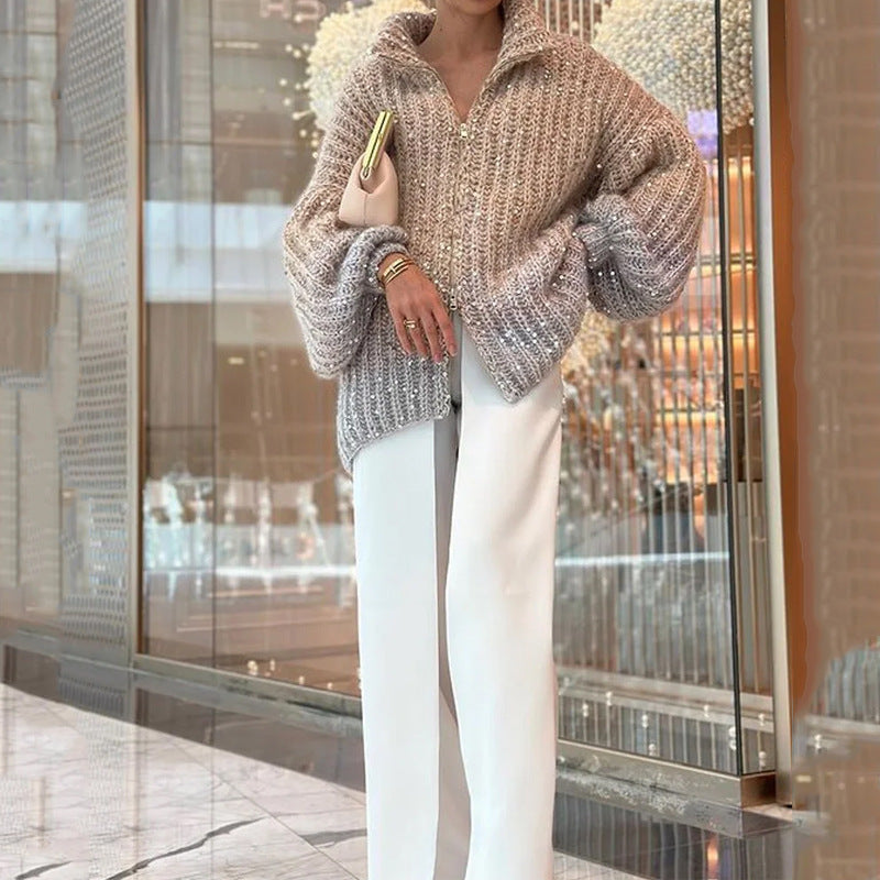 Cardigan en Maille avec Sequin