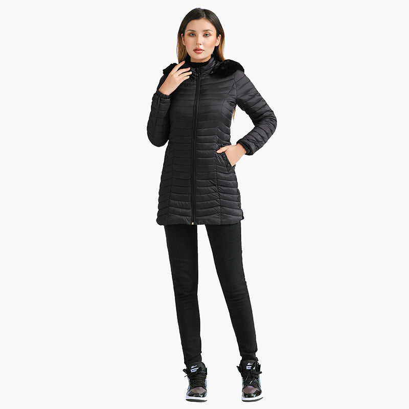 Parka Longue d'Hiver Ultra-légère Matelassée Femme