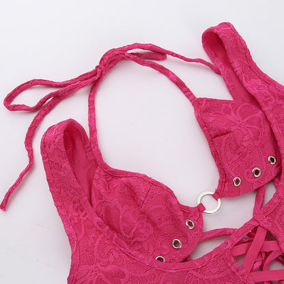 Jupe Imprimée à Col Halter