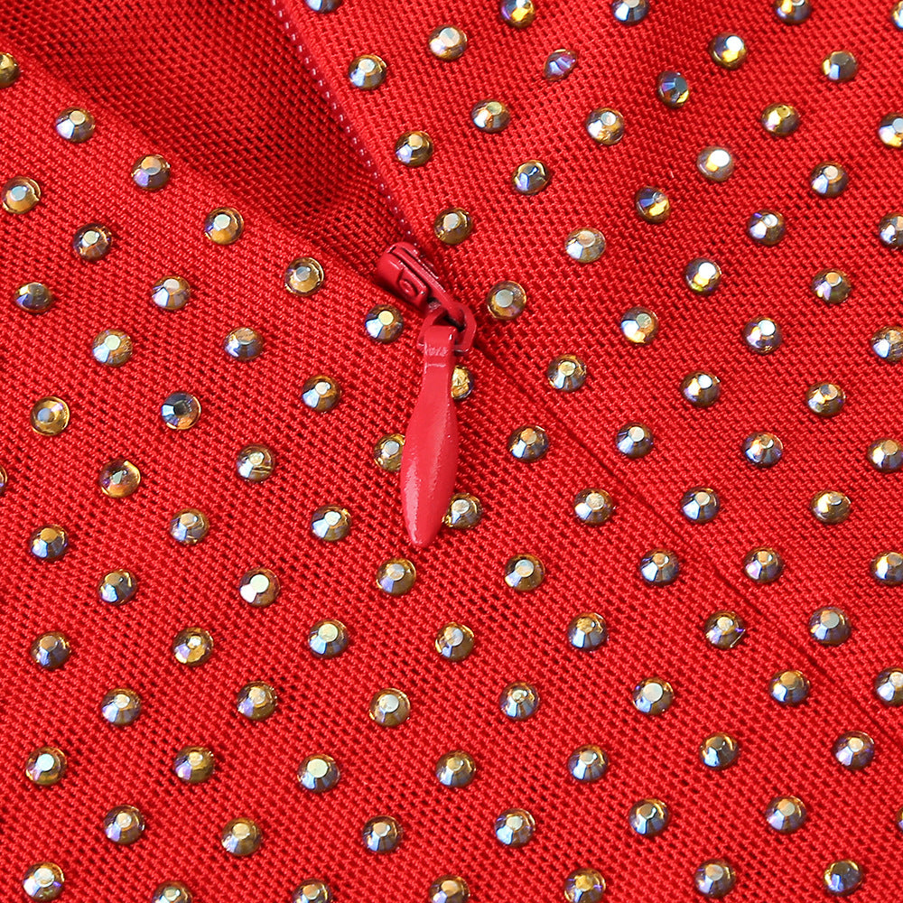 Robe Slim à Strass Élégante pour Femme