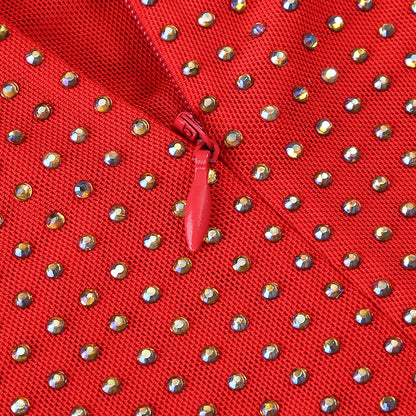 Robe Slim à Strass Élégante pour Femme