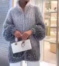 Cardigan en Maille avec Sequin