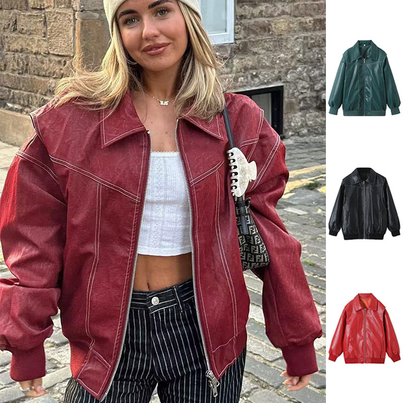 Veste Zippée Style Biker – Élégance et Audace