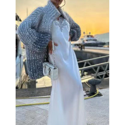 Cardigan en Maille avec Sequin