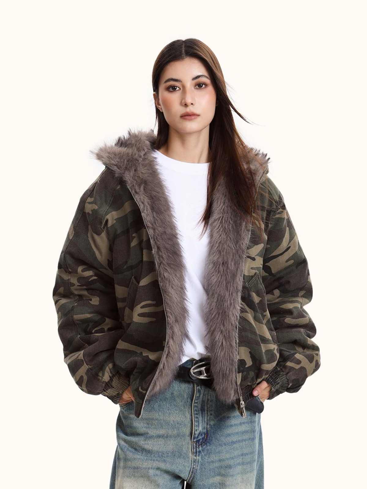 Veste Camouflage à Capuche – Confort et Style
